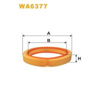 WA6377 FILTRO ARIA PER Mercedes 190 W201 E 2.0 87 KW 118 CV