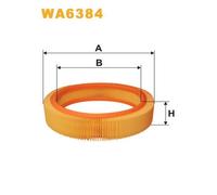 WA6384 FILTRO ARIA PER Opel Kadett D 31-34 41-44 1.3 S 55 KW 75 CV