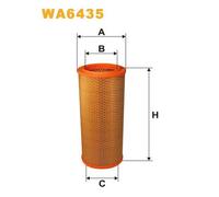 WA6435 FILTRO ARIA PER Renault 21 Station Wagon K48 2.1 Turbo D 65 KW 88 CV
