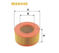 WA6446 FILTRO ARIA PER VW Transporter III Pianale P. T. 2.1 Syncro 82 KW 112 CV
