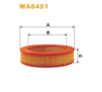 WA6451 FILTRO ARIA PER Mitsubishi Galant III Station Wagon A12V 2.0 GLX 72 KW 98
