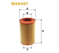 WA6487 FILTRO ARIA PER Peugeot Boxer Pianale P. T. ZCT 2.8 HDi Trazione integral