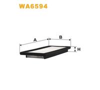 WA6594 FILTRO ARIA PER Hyundai Atos MX 1.0i 43 KW 58 CV