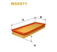 WA6671 WIX FILTERS Filtro aria per FIAT,LANCIA