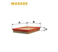 WA6688 FILTRO ARIA PER VW Caddy III MPV/Space W. 2CB 2CJ 2KB 2KJ 1.4 55 KW 75 CV