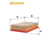 WA6694 FILTRO ARIA PER Skoda Felicia I Pick-up 6U7 6UF 1.9 D 47 KW 64 CV
