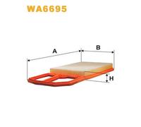 WA6695 FILTRO ARIA PER Renault Laguna II BG0/1 1.8 16V 86 KW 117 CV