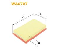 WA6707 FILTRO ARIA PER Opel Agila (A) H00 1.2 16V 55 KW 75 CV