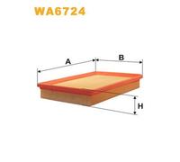 WA6724 FILTRO ARIA PER Kia Cerato 2 VOL. CODA S. LD 2.0 105 KW 143 CV