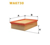 WA6730 FILTRO ARIA PER Citron C4 I LC 2.0 16V 100 KW 136 CV