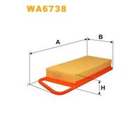 WA6738 FILTRO ARIA PER Mazda 2 DE DH 1.4 MZR-CD 50 KW 68 CV