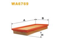 WA6769 FILTRO ARIA PER Fiat Tipo 2 VOL. CODA S. 356 1.4 70 KW 95 CV