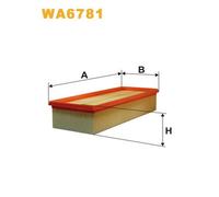 WA6781 FILTRO ARIA PER VW Caddy III CASS/LIM 2CA 2CH 2KA 2KH 2.0 TDI 62 KW 85