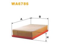 WA6786 FILTRO ARIA PER BMW 7 E65 E66 E67 740d 190 KW 258 CV