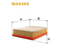 WA9468 WIX FILTERS Filtro aria per VW