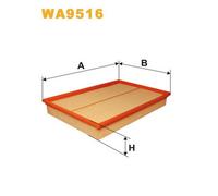 WA9516 FILTRO ARIA PER Audi Q3 8UB 8UG RS 2.5 quattro 228 KW 310 CV