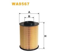 WA9567 FILTRO ARIA PER Volvo C30 533 1.6 D2 84 KW 115 CV