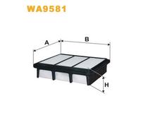 WA9581 FILTRO ARIA PER Hyundai Elantra Tre Volumi HD 2.0 CVVT 103 KW 140 CV