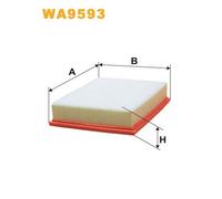 WA9593 FILTRO ARIA PER Renault Latitude L70 1.5 dCi 81 KW 110 CV