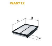 Wix Filters Filtro aria WA9712 per Kia Sorento II, Hyundai Santa F II 2.2 CRDi