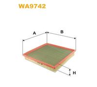 WA9742 WIX FILTERS Filtro aria per CHEVROLET,OPEL,VAUXHALL