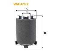 WA9757 FILTRO ARIA PER VW Caddy III MPV/Space W. 2CB 2CJ 2KB 2KJ 1.2 TSI 77 KW 1