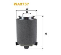 WA9757 FILTRO ARIA PER VW Caddy III MPV/Space W. 2CB 2CJ 2KB 2KJ 1.2 TSI 77 KW 1