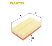 WA9759 FILTRO ARIA PER Seat Tarraco KN2 2.0 TDI 4Drive 110 KW 150 CV