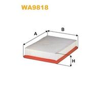 WA9818 FILTRO ARIA PER Toyota Verso Van R2 D-4D (WAR20) 82 KW 112 CV