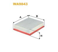 WA9843 FILTRO ARIA PER MAN TGE Autobus 2.0 TDI RWD 130 KW 177 CV