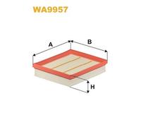 WA9957 FILTRO ARIA PER Ford Galaxy CK 2.5 FHEV 140 KW 190 CV