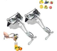 Waaoonne Juicer,Waaoonne Original flavor Multifunctional Juicer,Manual Stainless Steel Lemon Juicers,Ergonomic V-Shaped Spou,Portable Hand Press Squeezer for Home, Travel (2pcs)