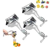 Waaoonne Juicer,Waaoonne Original flavor Multifunctional Juicer,Manual Stainless Steel Lemon Juicers,Ergonomic V-Shaped Spou,Portable Hand Press Squeezer for Home, Travel (3pcs)