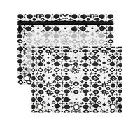 Waassud Astuccio per matite in stile strano per raccoglitori a 3 anelli, confezione da 2 astucci lisci con cerniera, materiale scolastico trasparente