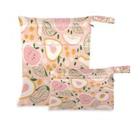 Waassud Borsa per pannolini con graffiti e frutta, riutilizzabile, con 2 tasche con cerniera, per costume da bagno e palestra, Multicolore, Taglia unica, moderno