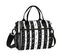 Waassud Borsa termica per il pranzo a righe nere audaci per donne e uomini, borsa termica riutilizzabile, a prova di perdite, borsa tote per il pranzo per lavoro, media