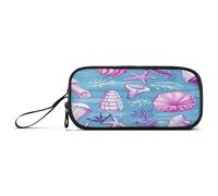Waassud Carino Ocean Life Astuccio portapenne grande capacità matita scatola portapenne estetica cerniera casi per ufficio organizzatore, Mutlicolor, Astuccio per matite