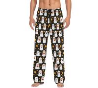 Waassud Cartoon Boo con stelle pantaloni pigiama da uomo, pantaloni della tuta morbidi con tasche, pantaloni pigiama da uomo, S, Multicolore, L