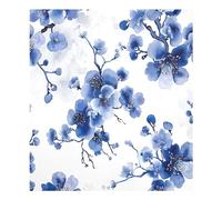 Waassud Copertura magnetica per lavastoviglie con fiori di ciliegio blu, copertura magnetica decorativa per lavastoviglie, decalcomania riutilizzabile per pannello frontale 58,4 cm x 26 cm (larghezza