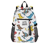 Waassud Dinorsaur, zaino da viaggio per donne e uomini, zaino da viaggio casual da 20 l, con scomparto per notebook da 14 pollici, leggero, per università, lavoro, attività all'aperto