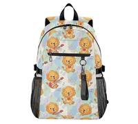 Waassud Music Lions - Zaino per computer portatile, unisex, 20 l, casual, con scomparto per notebook da 14 pollici, leggero, per università, lavoro, attività all'aperto