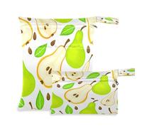 Waassud Pears - Borsa organizer per pannolini, riutilizzabile, con 2 tasche con cerniera, per costume da bagno e abbigliamento da palestra