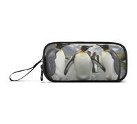 Waassud Penguin's Journey - Astuccio portapenne di grande capacità, astuccio per matite, astuccio estetico con cerniera per organizer da ufficio, Mutlicolor, Astuccio per matite