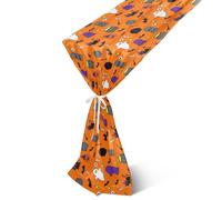 Waassud Runner da tavola a tema Halloween scarabocchi lungo 274,3 cm decorazione per soggiorno nuziale matrimonio casa fattoria feste vacanze