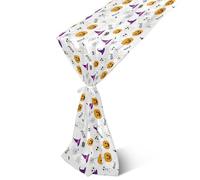 Waassud Runner da tavola con scarabocchi di Halloween, 274,3 cm, lungo, decorazione per soggiorno, matrimonio, casa, fattoria, feste, vacanze