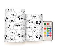 Waassud Spooky Cuties - Candele senza fiamma, a batteria, a LED, con telecomando, decorazioni per Halloween, Natale, set di 2