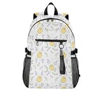 Waassud Zaino per computer portatile da 20 l, con motivo floreale e lavanda, con scomparto per notebook da 14 pollici, leggero, per università, lavoro, attività all'aperto