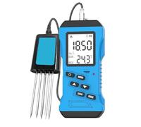 WaaYb 7 in 1 Tester del Suolo, Tester di Npk, misuratore CE, PH, umidità, Temperatura, conducibilità, Test di fertilità Digitale sensibile del Suolo ad Alta precisione EC Testing