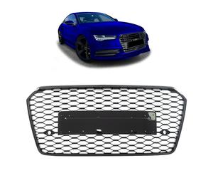 Wabengrill Kühlergrill Nero Lucido Anteriore Per Audi A7 C7 2014-2018