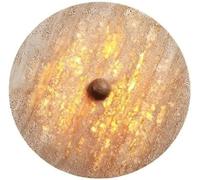 Wabi-Sabi Giapponese Lumo Rustico Lampade a Forma Circolare Naturale con flioncini Parete di Base E27/26 corridoio Camera da Letto Decorazione per la casa Muro (50 cm)